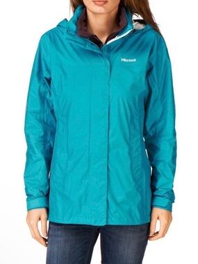 Marmot Women's Teal Hooded Rain Jacket